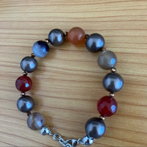 Semiprecious Stone Bead Bracelet - Picture 13 of 13